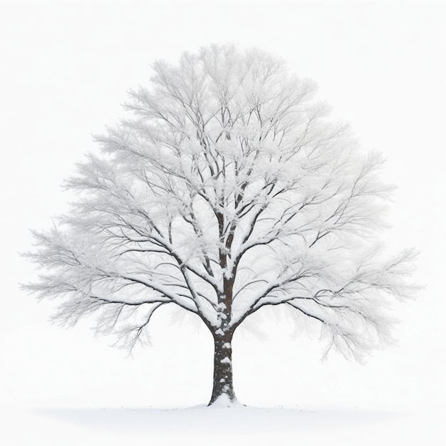 Photo arbre avec de la neige