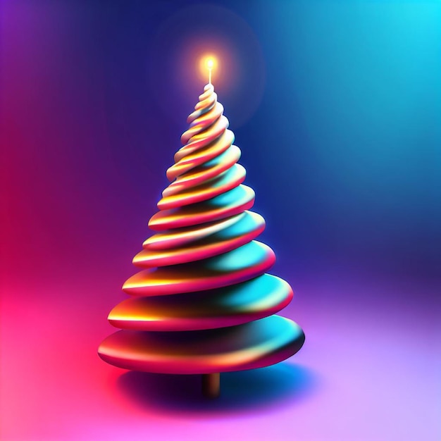 arbre de noël avec un arrière-plan coloré