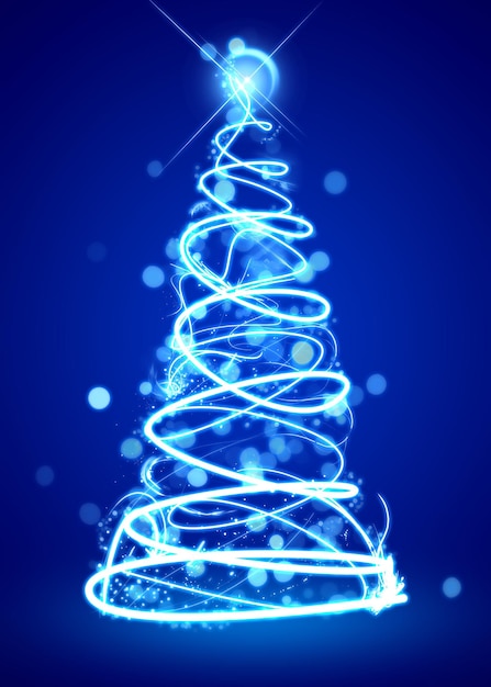 Arbre de Noël bleu