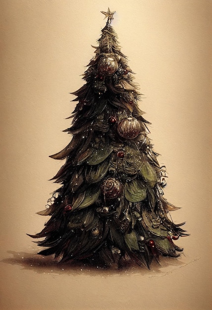 Arbre de Noël avec des boules