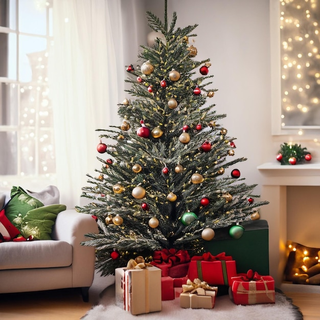 arbre de Noël et des cadeaux