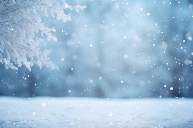 arbre de Noël dans la neige IA générative