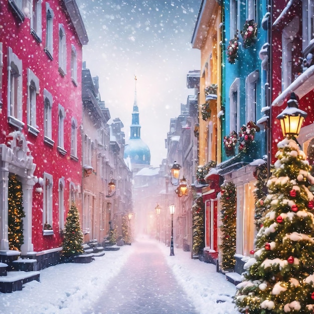 Arbre de Noël dans la vieille ville de la nouvelle année