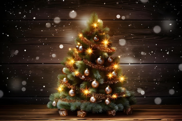 arbre de Noël et décorations IA générative