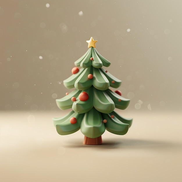 un arbre de Noël avec une étoile au sommet