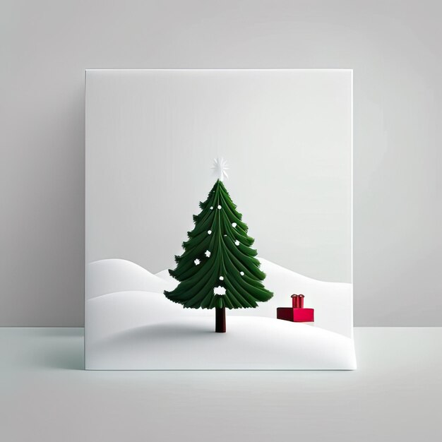 Photo un arbre de noël minimaliste et luxueux