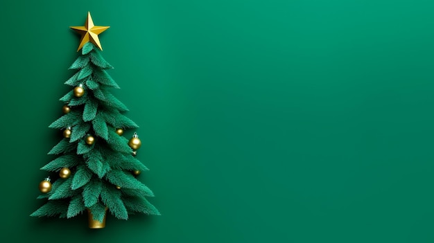 Arbre de Noël en papier vert