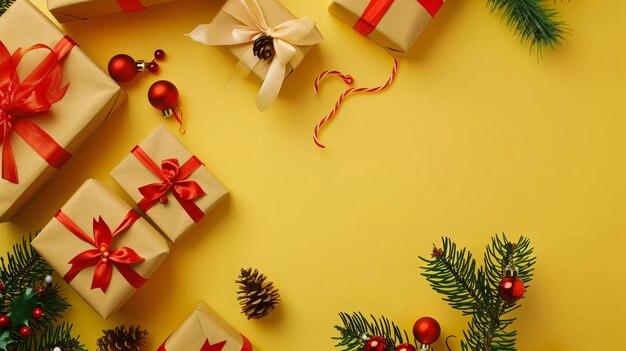 un arbre de Noël avec un ruban rouge et un nœud blanc dessus
