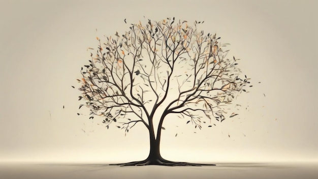 Un arbre qui pousse et se ramifie représentant la croissance et le développement de la psyché pendant la