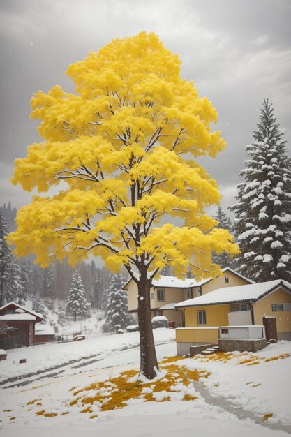 arbre rose arbre jaune arbre orange