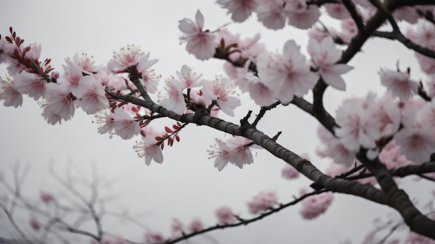 L'arbre Sakura La fleur Sakura est une belle illustration d'art numérique japonais