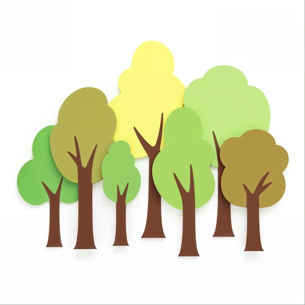 Des arbres d'artisanat du papier