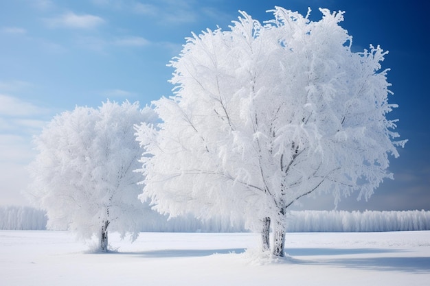 Les arbres blancs de l'hiver