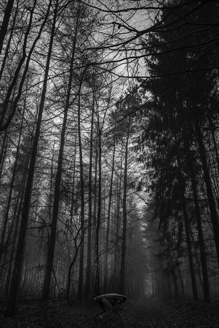 Photo des arbres nus dans la forêt