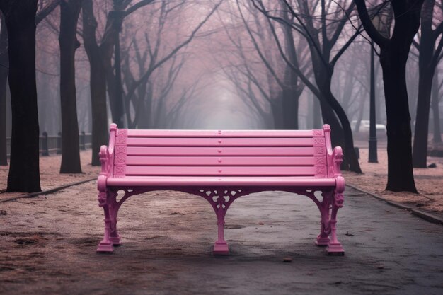 Photo des arbres roses pittoresques du parc génèrent ai