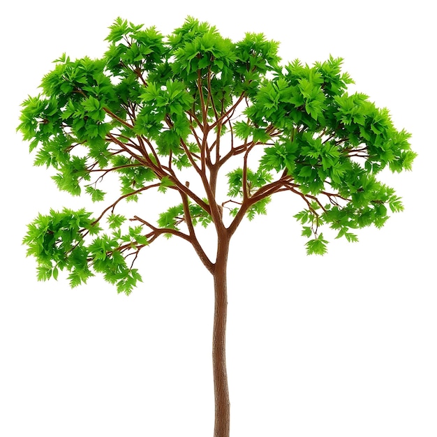 Des arbres verts isolés sur un fond blanc Différents types de collection d'arbres