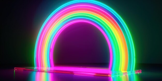 Un arc-en-ciel fabriqué par la société Neon Light