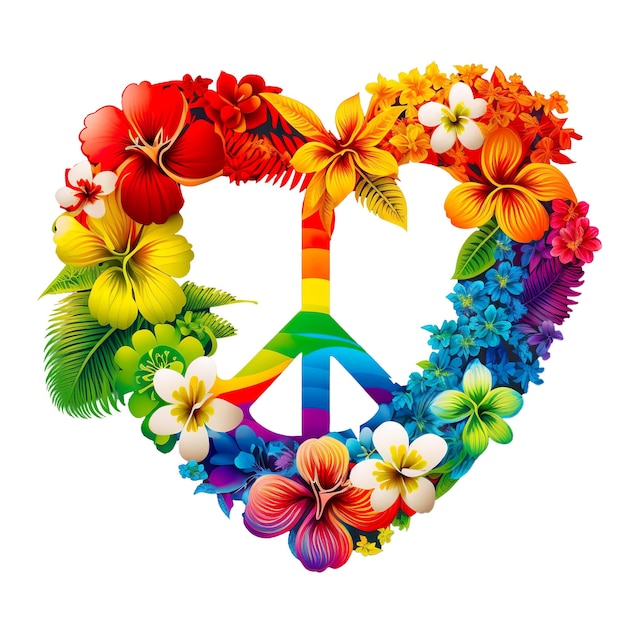 arc-en-ciel de fierté LGBT Love Valentines Day coeur symbole paix Wallpaper