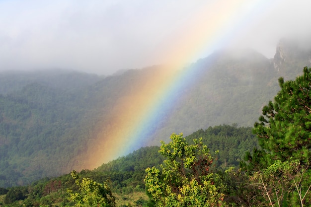 Arc-en-ciel à la montagne