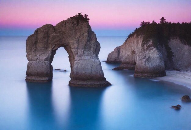 L'arc dans l'eau est un beau décor.