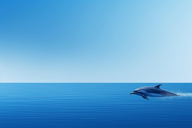 L'arc gracieux d'un dauphin sautant de l'eau