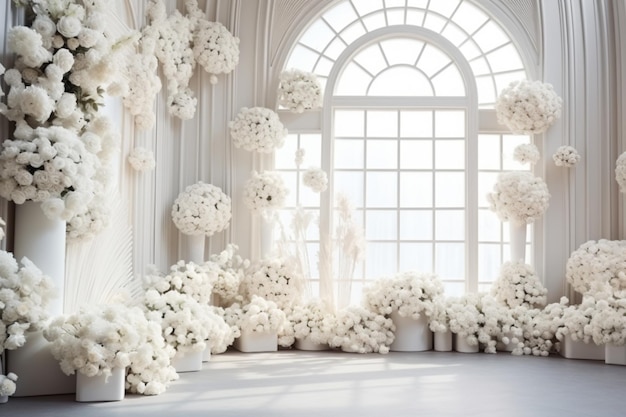 Arc de mariage avec des fleurs