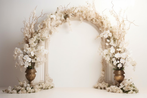 Arc de mariage avec des fleurs