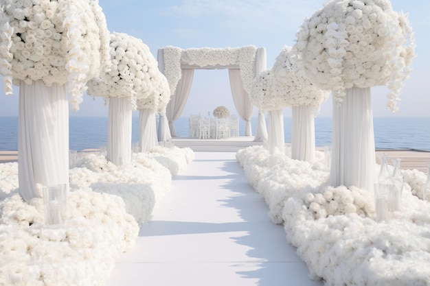 Arc de mariage avec des fleurs