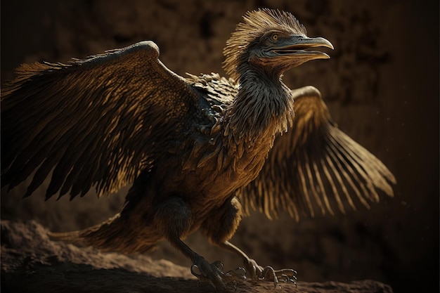 Archaeopteryx dinosaure ancien carnivore dinosaure animal disparu IA générative