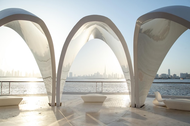 Arches du port de la crique de Dubaï