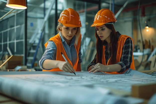 architecte au travail devant un plan