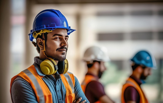 Architecte confiant sur le chantier