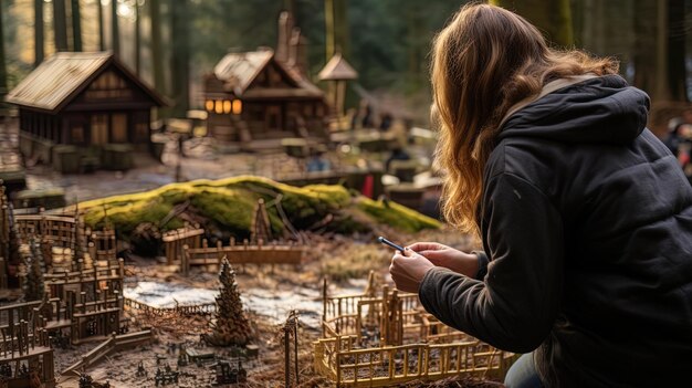 L'architecte Lisa construit des maisons confortables dans la forêt.