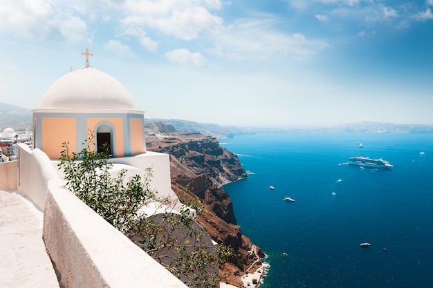 Architecture blanche de l'île de Santorin Grèce