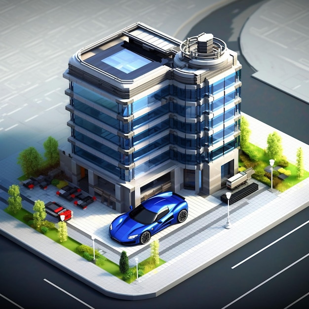 L'architecture d'entreprise moderne peut être vue dans les immeubles de bureaux du paysage urbain