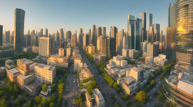 architecture futuriste paysage urbain générer de l'IA