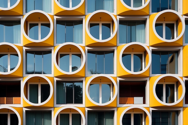 Une architecture jaune cubique intéressante