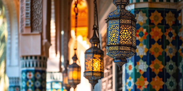 L'architecture des lampes du Maroc est présentée dans une composition époustouflante mettant en valeur l'artisanat détaillé