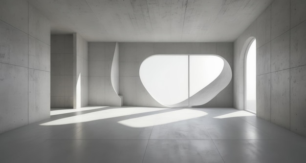 L'architecture minimaliste moderne avec la lumière naturelle