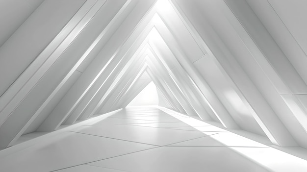 L'architecture moderne abstraite conçue dans la simplicité blanche et les lignes propres l'art minimaliste lumineux l'espace géométrique l'esthétique contemporaine l'arrière-plan AI
