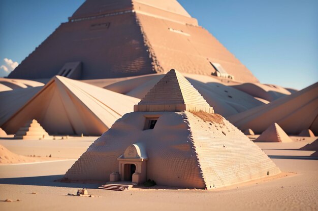 L'architecture des pyramides d'Égypte Monde mystère non résolu Merveilleux paysage papier peint Arrière-plan