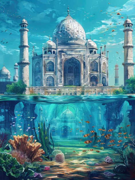 Une architecture sous-marine similaire au Taj Mahal indien