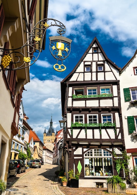 Architecture traditionnelle de bad wimpfen près de heilbronn dans la région de badenwurttemberg du sud de ge