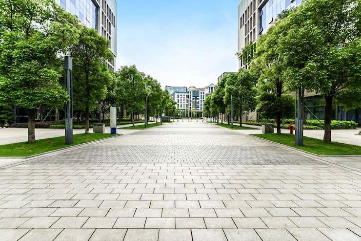 Photo architecture urbaine moderne dans le parc scientifique et technologique