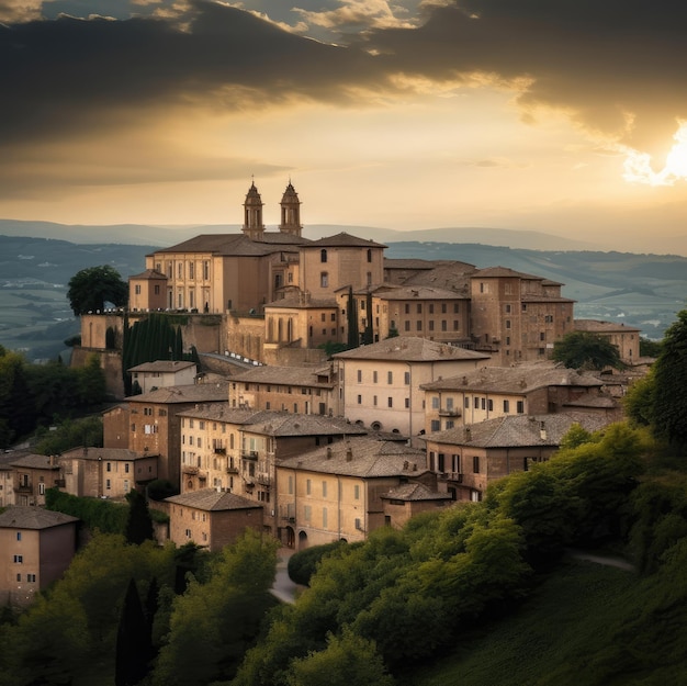 Architecture de la ville médiévale d'Urbino Italie