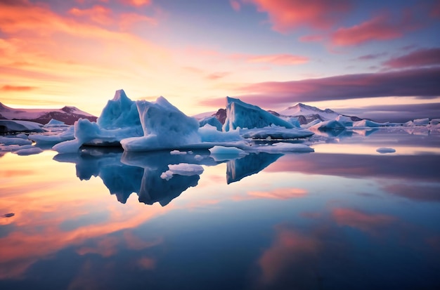 L'Arctique est recouvert de glace et d'eau