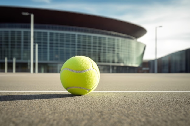 Photo arène de balle de tennis générer ai