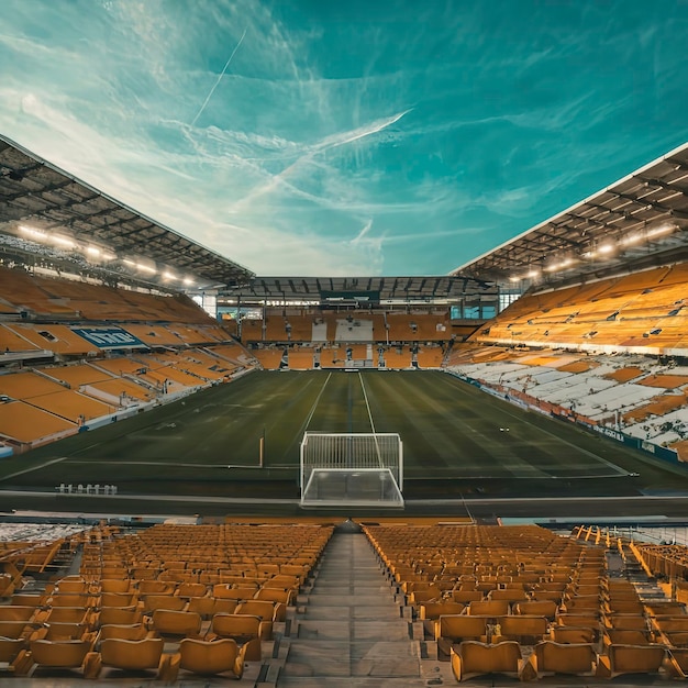 Arène de football sportif