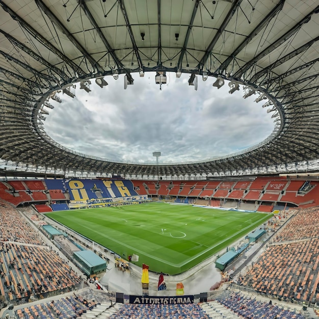 Arène de football sportif