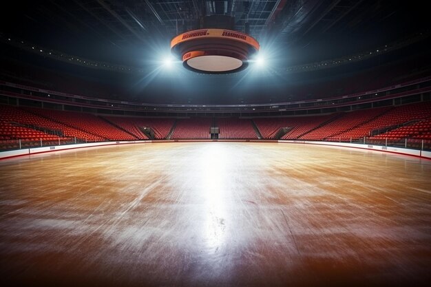 Arène de patinage sur roulettes artistique vacante dans un stade